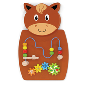 Learning Advantage Wire Beads And Gears Activity Wall Panel, Horse 50678